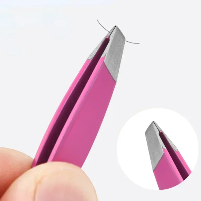 Eyebrow Tweezers Removal Clip for Eyelash 1/4pcs Stainless Steel Hair Extension Tweezer Colorful Professional Makeup Beauty Tool