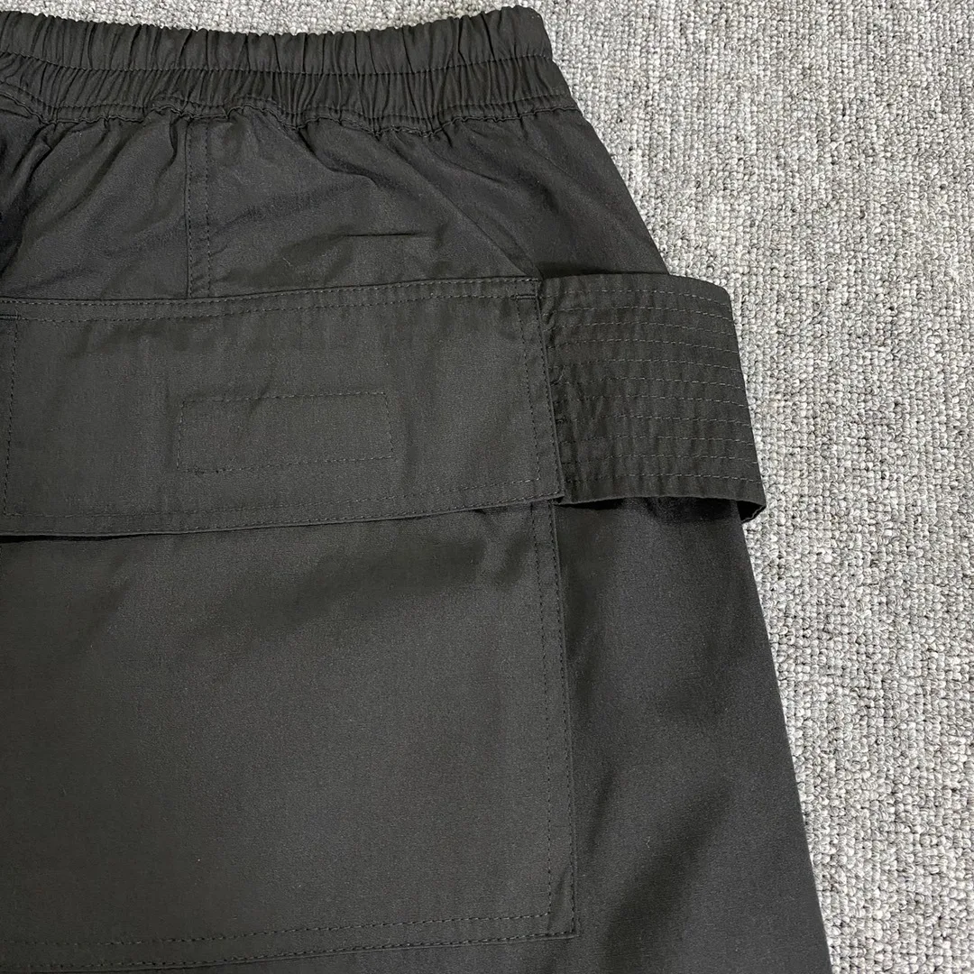 High Street Men's Casual Pants Pockets Design Cargo Pants Cotton Full Length Drawstring Techwear Men's Clothing 4