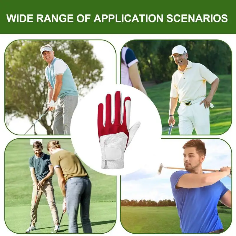 All Weather Golf Gloves Breathable Soft Grip Golf Glove Adjustable All Weather Waterproof Trainer Golfer Equipment Aid For