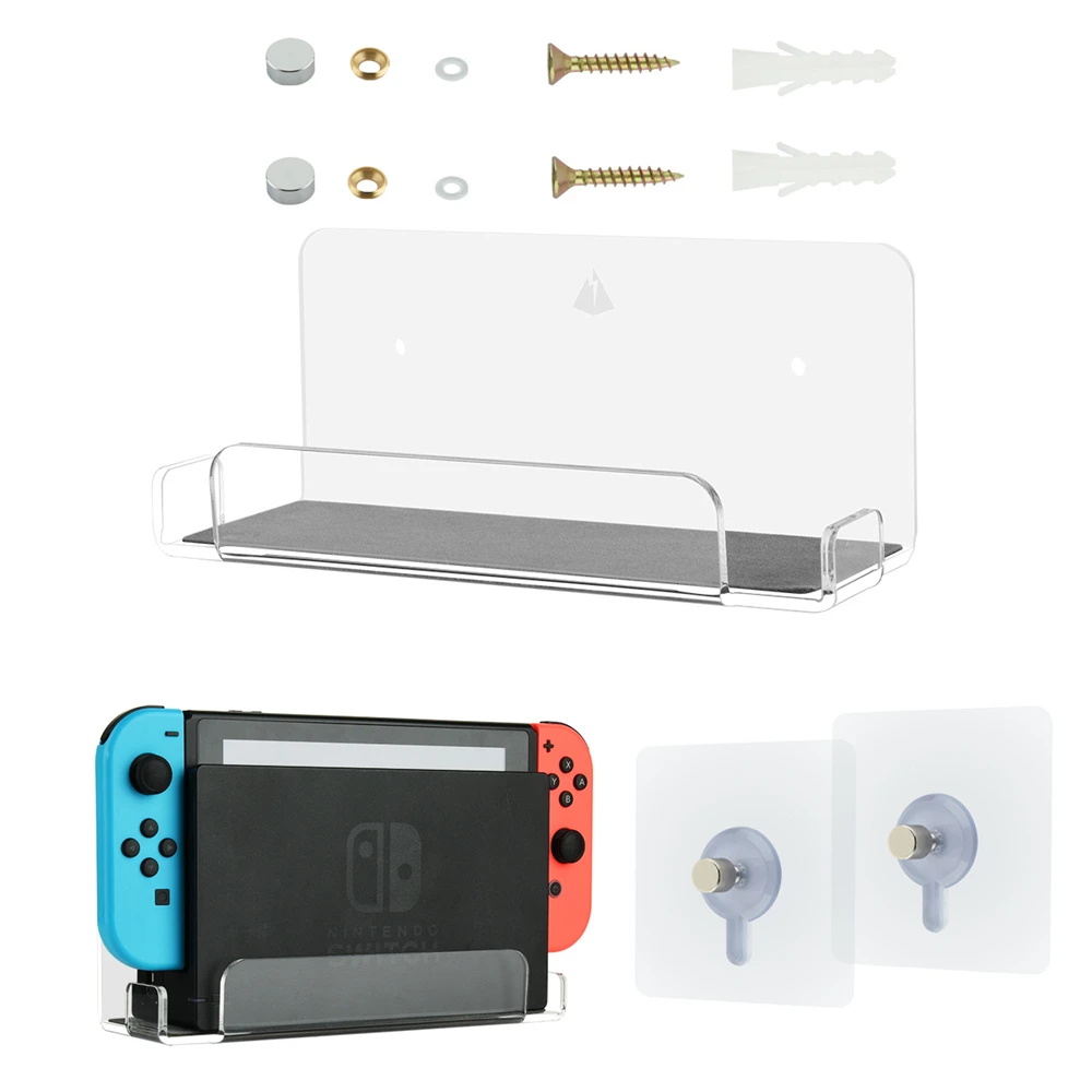 

Wall Mount For Switch Dock Floating Holder Station Near TV Shelf Stand For Switch OLED Dock