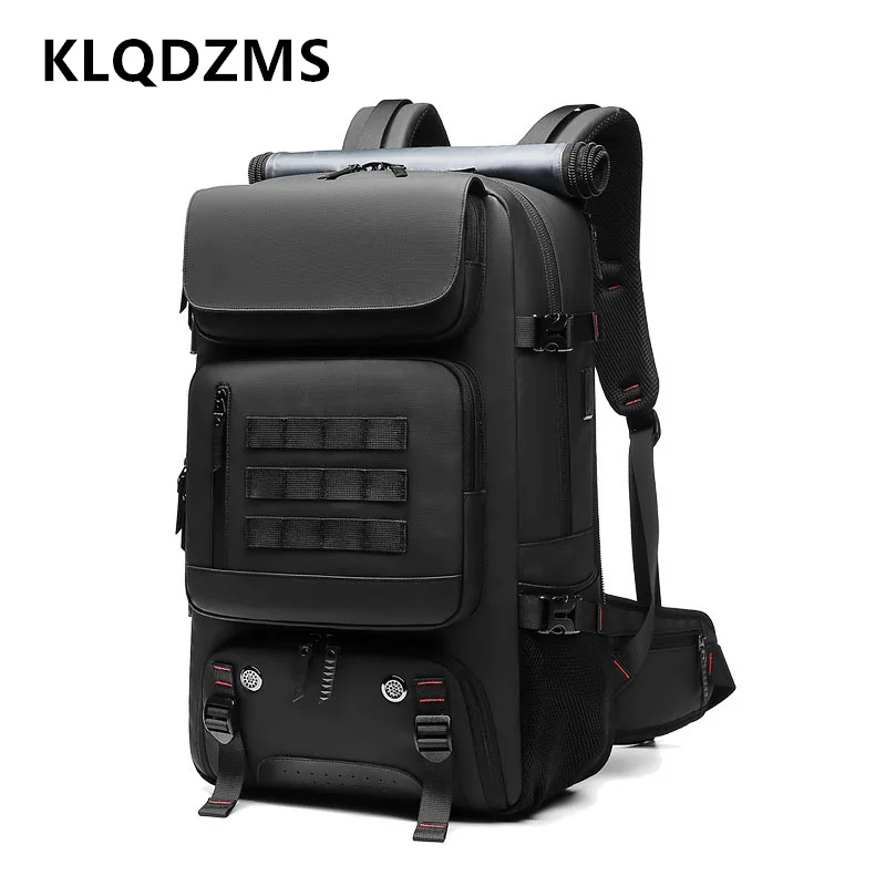 

KLQDZMS Men's Backpack Multifunctional Large-capacity Waterproof Shoulder Bag Business Travel Bag Oxford Cloth Laptop Schoolbag