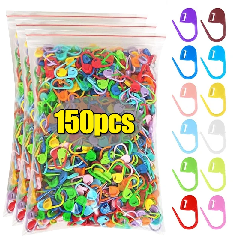 300/50pcs Colorful Mini Resin Clips Plastic Locking Stitch Markers Crochet  Pins Knitting Tools Pins Sewing Needle Clip Hooks