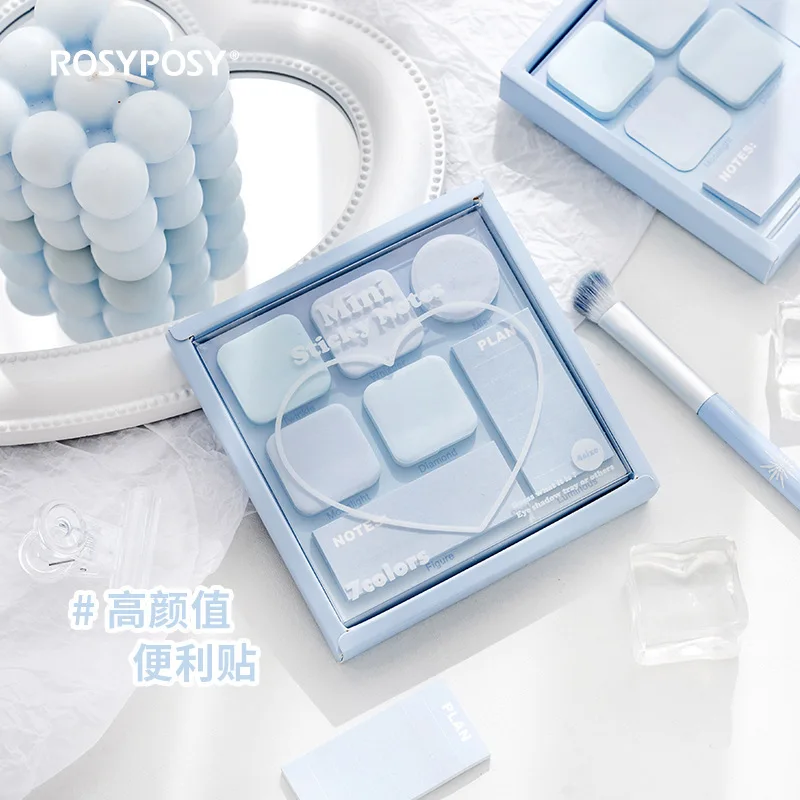 

kawaii stationery sticky tabs Eye shadow plate inspiration memo pad sticky note journal supplies journaling supplies