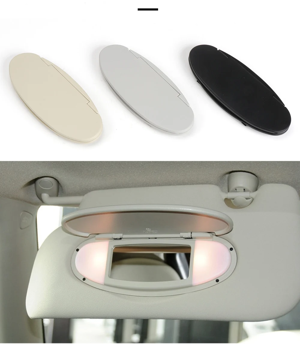 Für Mini Cooper Neue Auto Sonnenblende Spiegel Abdeckung Make-Up Spiegel Abdeckung Für MINI R55 R56 R60 2007-2014 – Detail 5