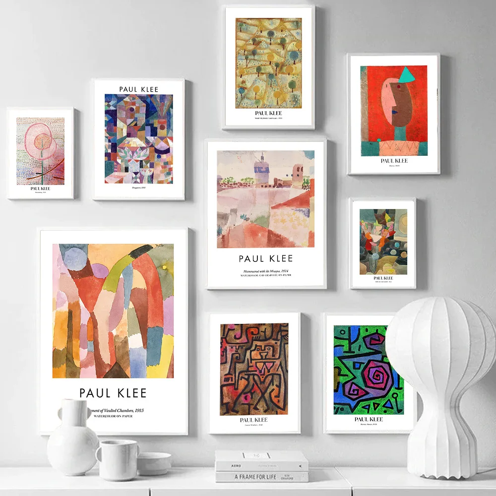 Paul Klee Exhibition Colorful Poetic Abstract Poster Prints For Living Room Home Decor Nordic Modern Canvas Painting Wall Art