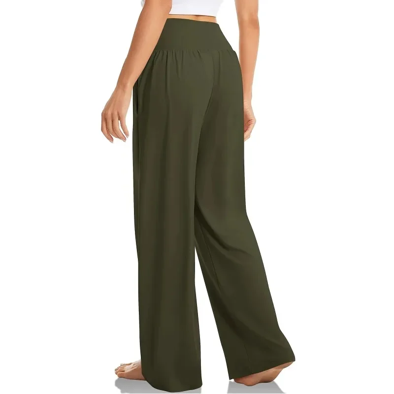 Women's Pants Casual Loose Wide Leg Cozy Yoga Sweatpants Comfy High Waist Sports Athletic Lounge Pants with Pockets 2024 YDL42