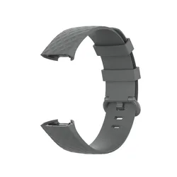 Sports Silicone Replacement Wristband Strap - L size (Grey)