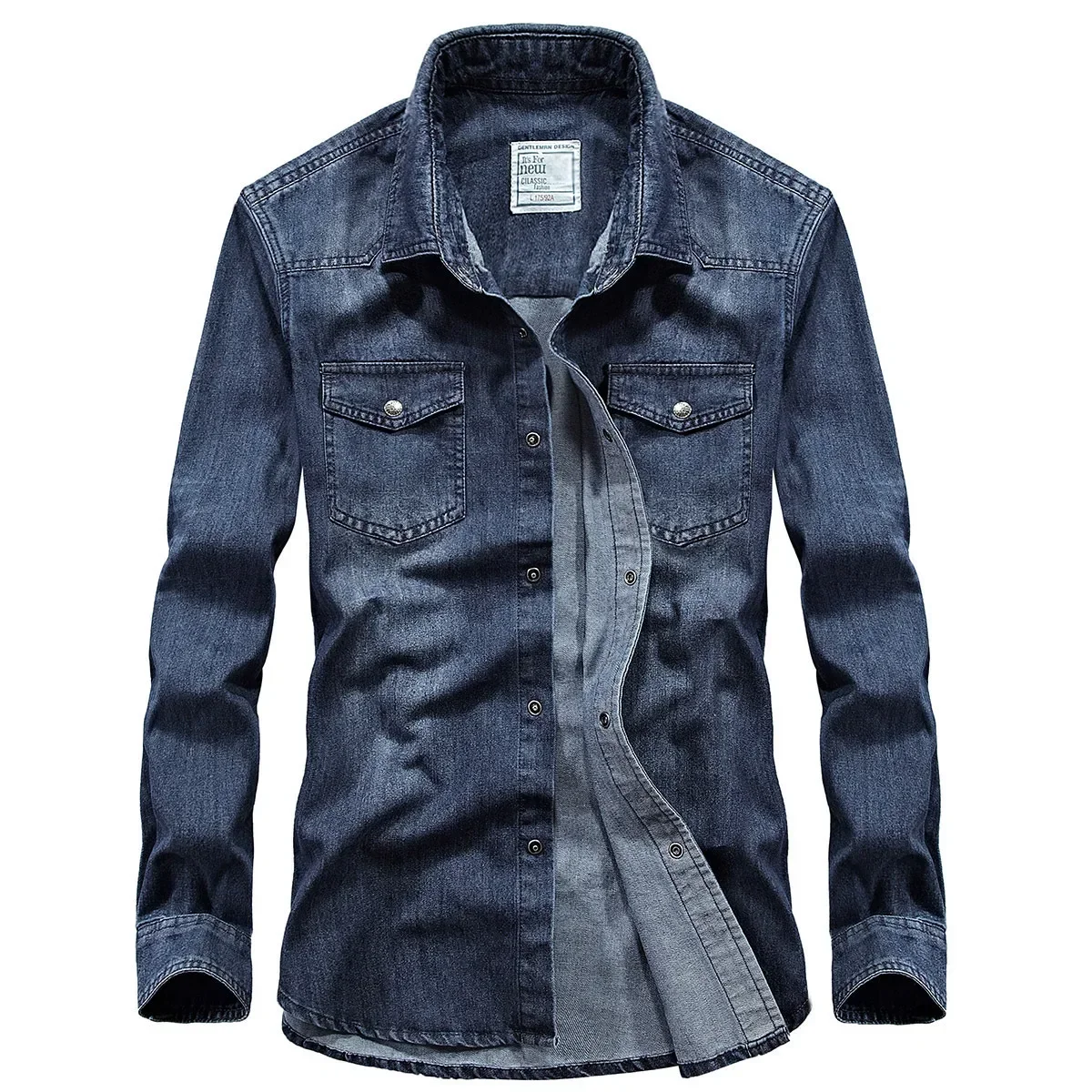 Spring Men's Denim Jeans Shirts Long Sleeve Cotton Single-Breasted Shirts Handsome Hombre Casual Jean Shirt Tops Men denim shirt long sleeved shirt