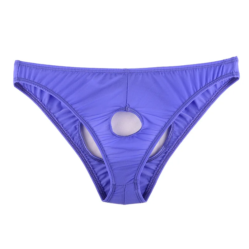 Mens Smooth Open Butt Panties Brief G String Crotch Hole Pouch Underwear Hipster Bikini Gay Lingerie For Him