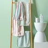 1Pc 34x75cm Colorful Striped Hand Towel Coral Fleece Home Soft Velvet Hair Cloth Bathroom Shower Clean Washcloth 4