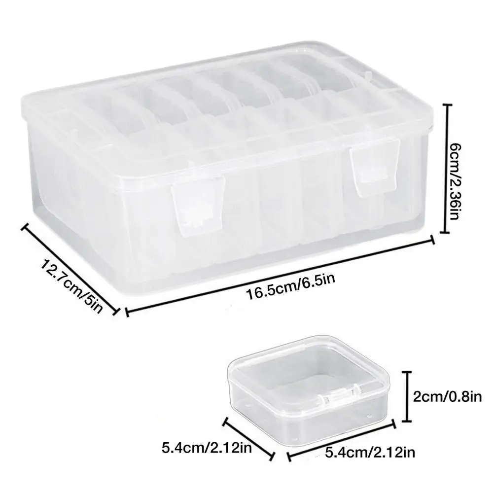 Bead Organizers And Storage 14-Grids Clear Small Bead Organizers Organizing  Bin Box For Small Items Jewelry Beads Art Crafts Kit