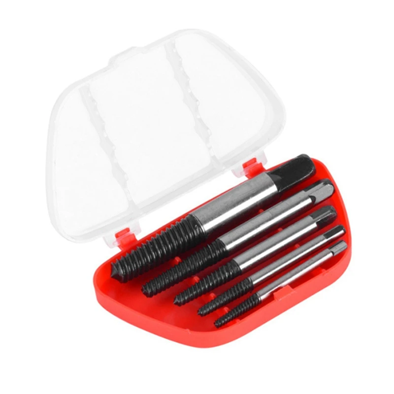 

5 Pieces Of Broken Screw Extractor Bit Set Carbon Steel Double-Sided Screw Pulling Center Bit Hardware Tools Durable Easy To Use