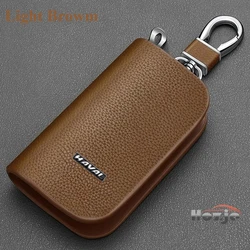 Premium Car Leather Zipper Key Case and Cover (Light browm)