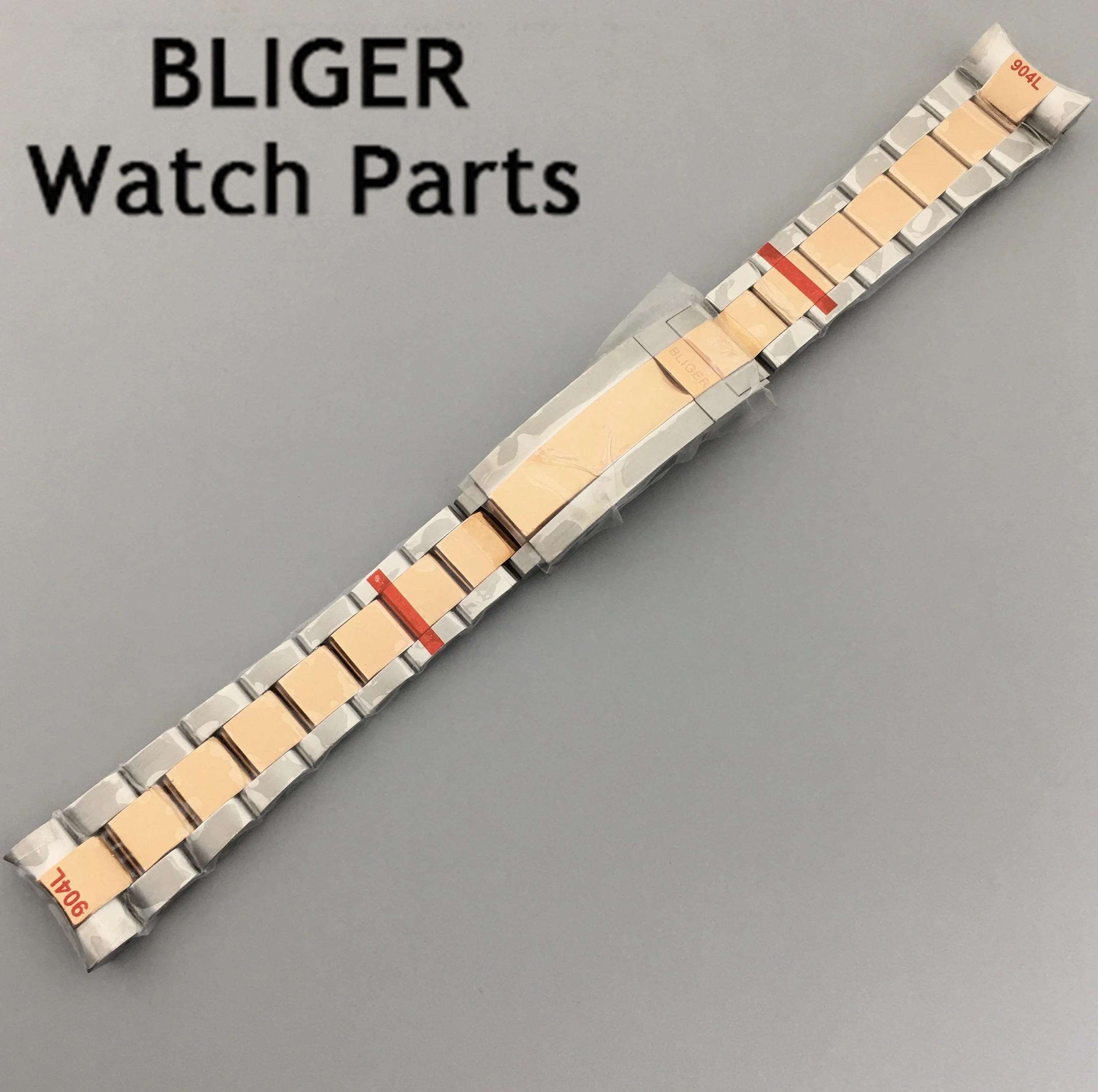 BLIGER 20mm 904L stainless steel bracelet watch band folding buckle fit BLIGER36mm 39mm 40mm case strap