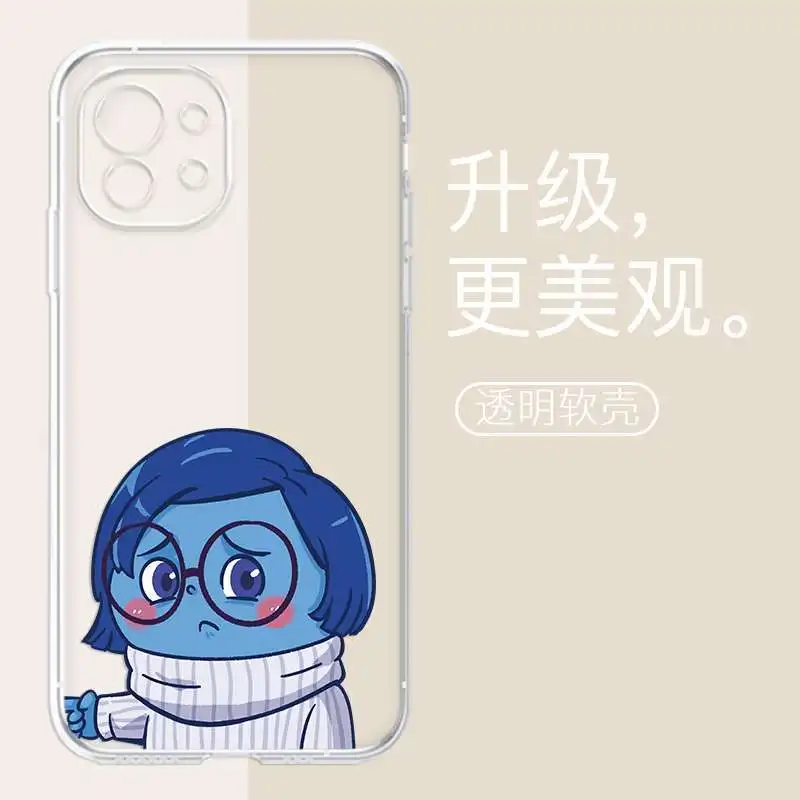 thumbnail image 1 of Funda de teléfono de dibujos animados de Disney para niñas, carcasa protectora transparente con dibujos animados de Inside Out 2, iPhone 15, ansiedad, Envy, 14, 13 Plus, Pro Max, 1 of 5