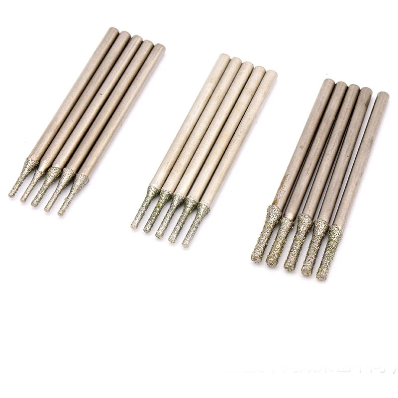 Diamond Coated Tipped 0.4-3mm Drill Bit for Tile Jewellery Glass Drilling Hole Needle Jade Agate Amber Jade Stone Drill