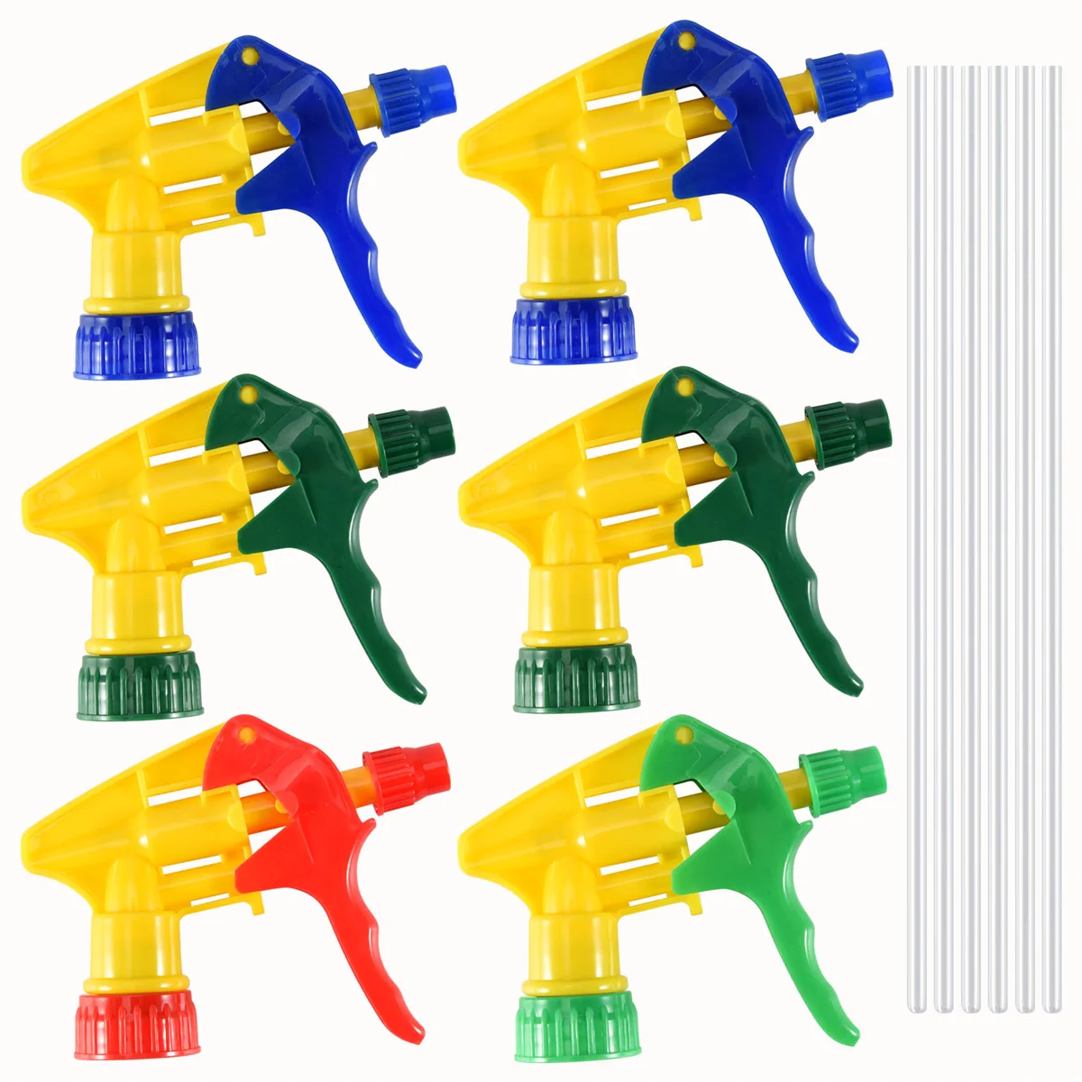 6 Pcs Heavy Duty Chemical Resistant Trigger Sprayer Spray Bottle Nozzle Head 3