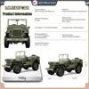 JJRC C8815 1/10 Rc Car 1941 MB Scaler Willys Jeep 2.4g 4wd RTR Crawler Climbing Military RC Truck Offroad Vehicle Adult Kids Toy 5