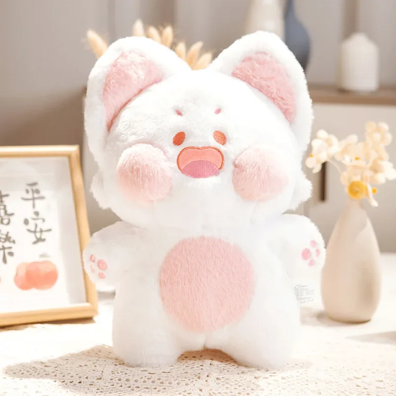 30/40cm Dudu Katze Puppe Plüsch Spielzeug Kawaii Fox Gefüllte Plushie Weiche Kätzchen Flügel Baumwolle Sofa Kissen Kissen kinder Baby Schöne Geschenk