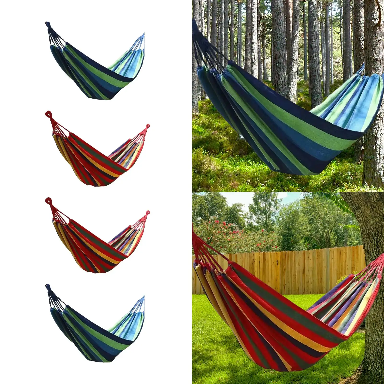 Camping Hammock Lightweight Heavy Duty with Sturdy Tree Rope Outdoor Hammock for