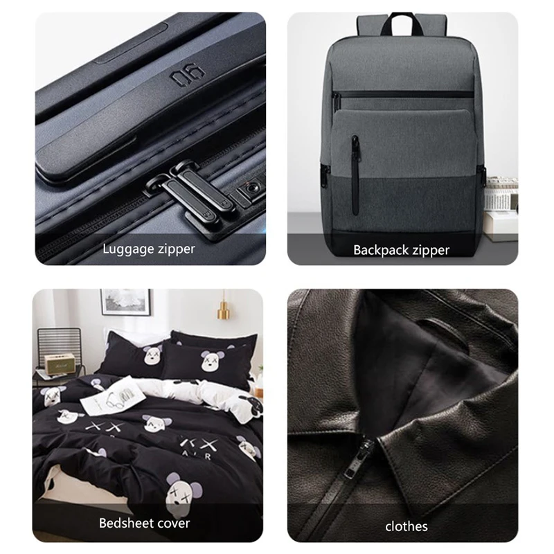 Zipper Repair Universal Black Metal Fix Zipper Sliding Teeth Head 10Pcs Clothing Tailor Tool zipper repair kit