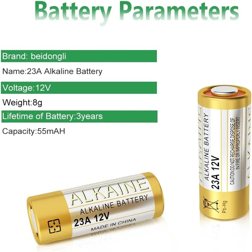 A23 23A 12V Alkaline Battery 5-100PCS A23 23A 12V Alkaline Battery 23GA A23S E23A EL12 MN21 V23GA GP23A MS21 LRV08 for Doorbell Remote Control Electric Toy