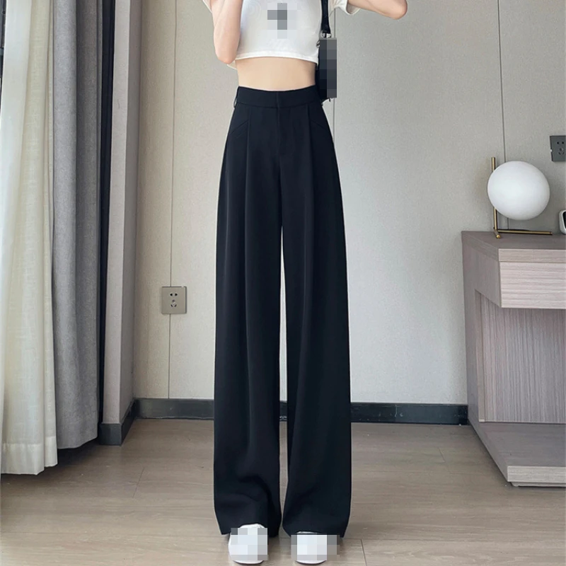 Women-s-Pants-2023-New-Summer-Casual-Fashion-Solid-High-Waist-Loose ...