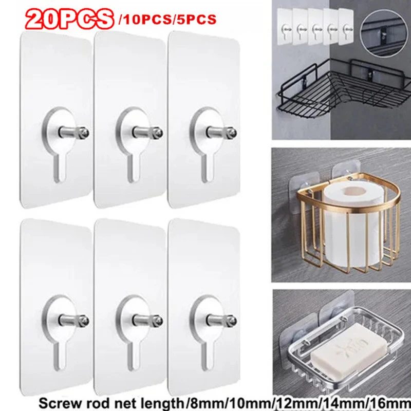 Punch Free Screw Stickers Strong Load Wall Picture NonMarking Hook