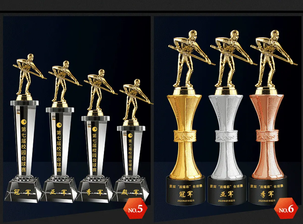 Snooker Billiards Crystal Champion Gold Trophy Awards DIY Make