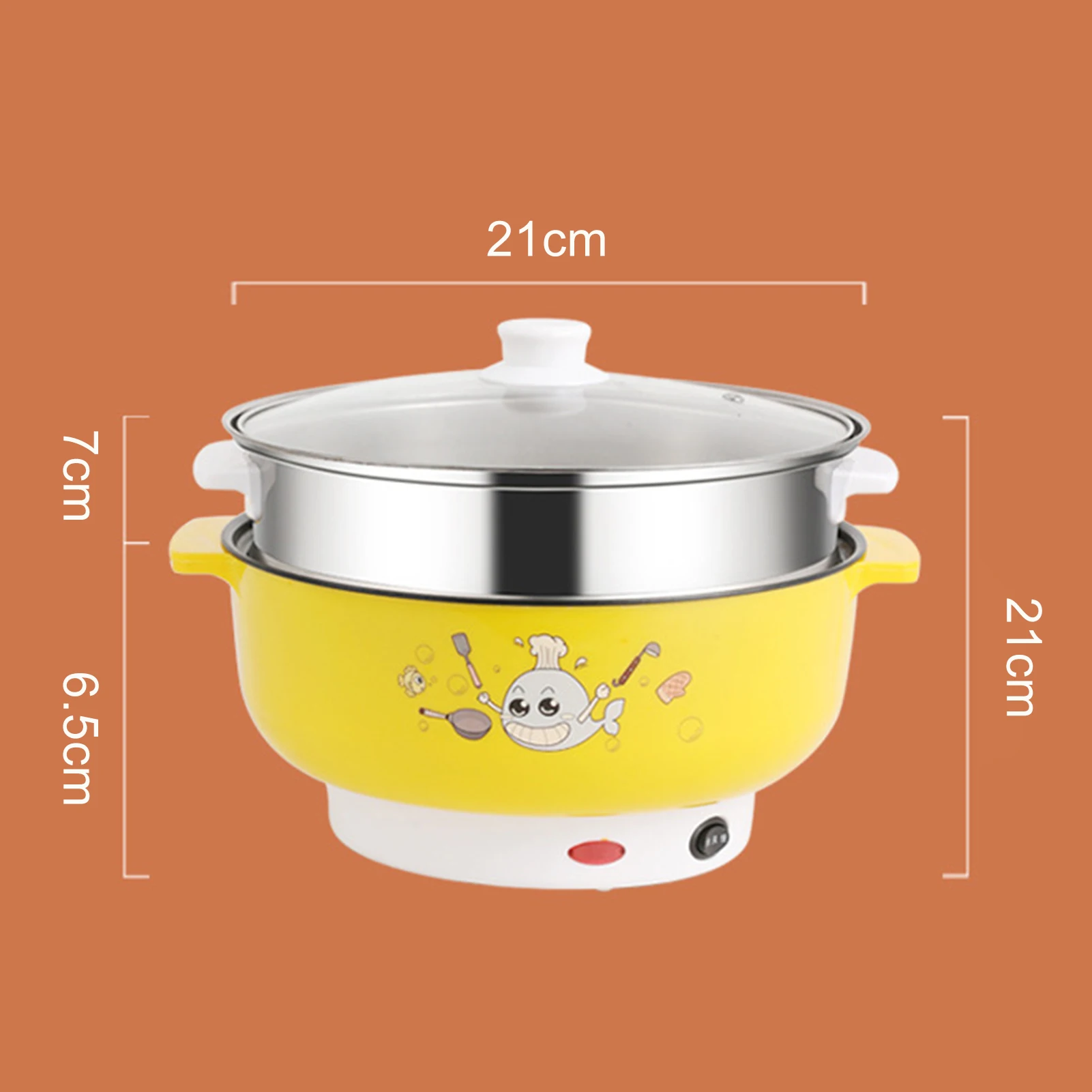 Single Layer Portable Electric Hot Pot Two Models Stainless Steel Liner Pot Home Dormitory Office Use