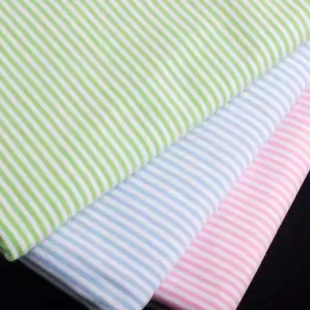 wide 2mm stripe 100% cotton knitting elastic fabric DIY sewing clothing cloth 165cm wide 100% tissu hometextile tela sewing 3