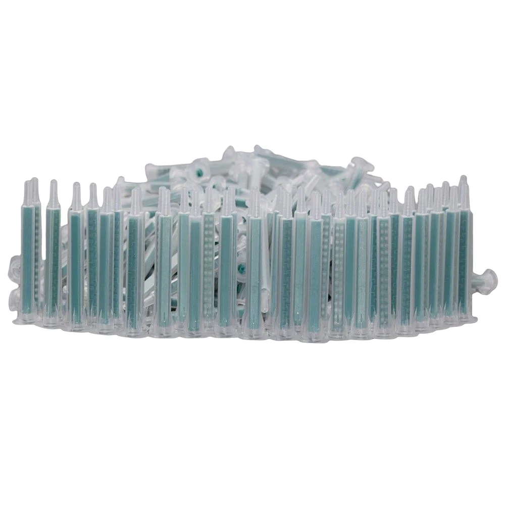 50pcs Glue Static Mixer Adhesives Mixing Tube AB Epoxy Resin Mixing Nozzles Syringe 83mm for Two Component Liquid Mixing Machine