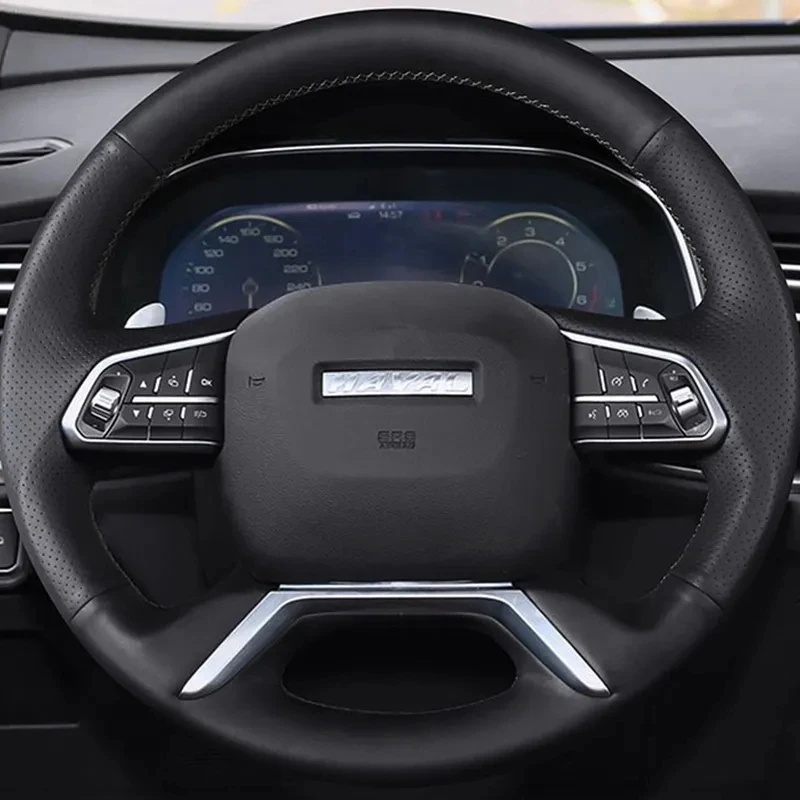 

Car Steering Wheel Cover Artificial Leather For Haval H6 H2s H4 2017-2021 DIY Steering-Wheel Cover Wrap Car Interior Accessories