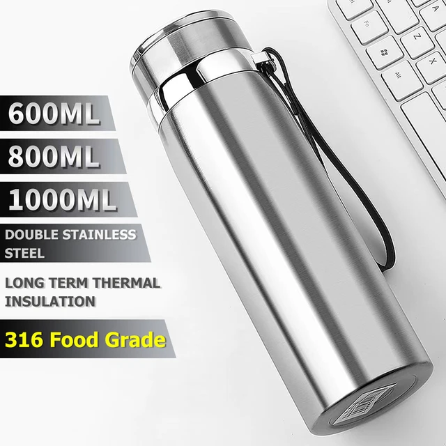 Stainless Steel Thermal Insulation Cup  Stainless Steel Thermal Bottle -  600ml - Aliexpress