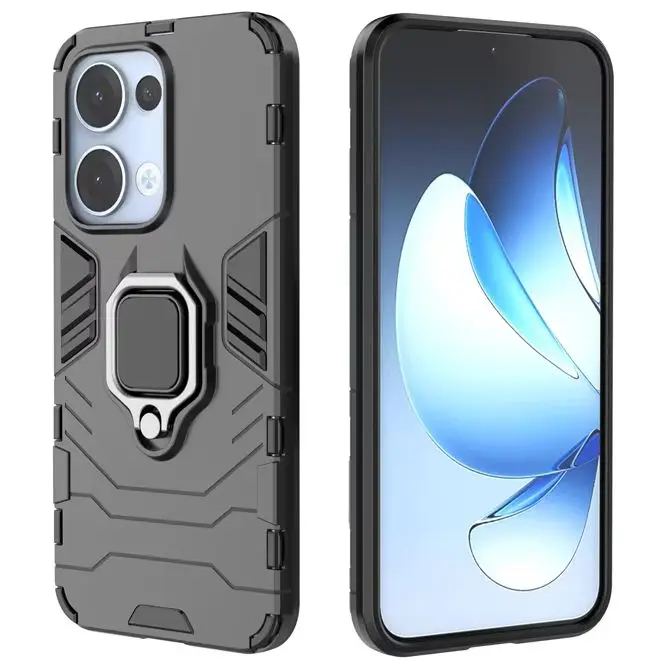 Shockproof Armor Metal Ring Phone Case with Magnetic Car Holder