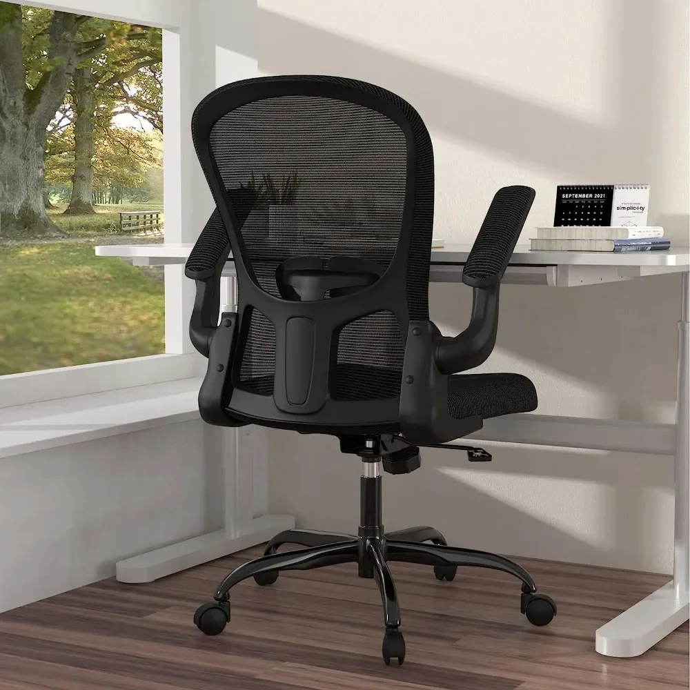 

Ergonomic Office Chair,Breathable Mesh Desk Chair,Lumbar Support Computer Chair with Flip-up Arms Freight free