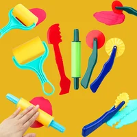 6pcs Bundle New Creative 3D Plasticine Tools Playdough Kit Color Play Dough Model Tool Toys Clay Moulds Deluxe Set 1