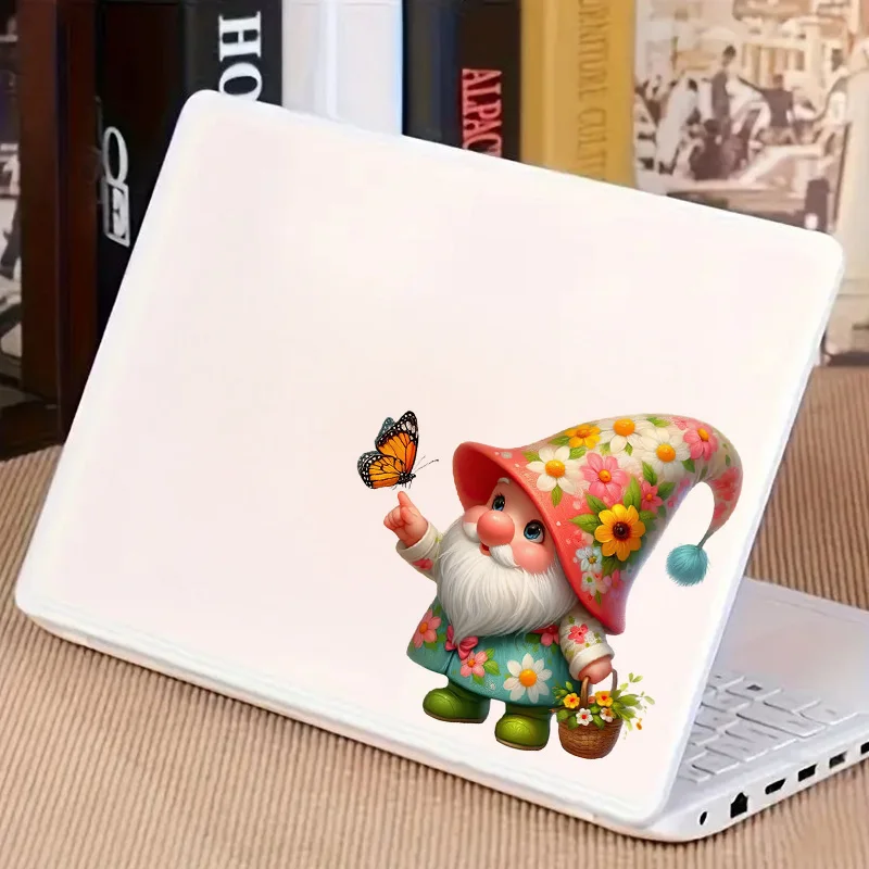 Cute Garden Gnome Sticker Water-proof Home Wall Decal Used for Wall, Bathroom, Cabinet, Door,Toilet, Car, Laptop wall stickers toilet stickers 1pc