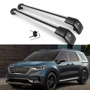 잠금 가능한 루프 레일 랙 크로스 바 크로스바, 기아 카니발 2021 2022 적합, 2 개