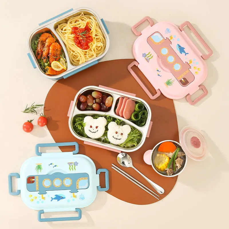 304 Stainless Steel Student Lunch Box  Stainless Steel Lunch Box Kids -  304 - Aliexpress