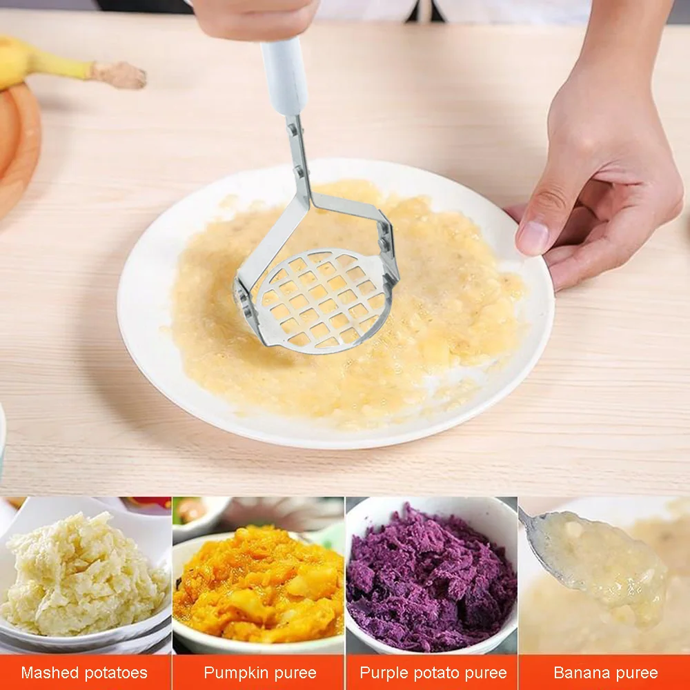 New Mashed Potato Masher Potato Press Fruit Press Manual Melon And Fruit Stainless Steel Masher