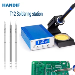 Professional T12 Soldering Station 75W Electronic Portable Soldering Iron Welding For Cell-Phone PCB IC Repair Solder Tools