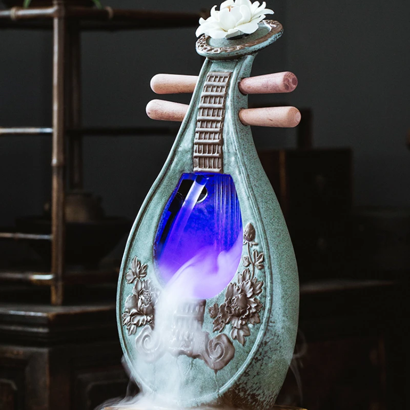 

Flowing Water Ornaments Circulating Water Living Room Chinese Decoration Desktop Ceramic Home Ornament Atomization