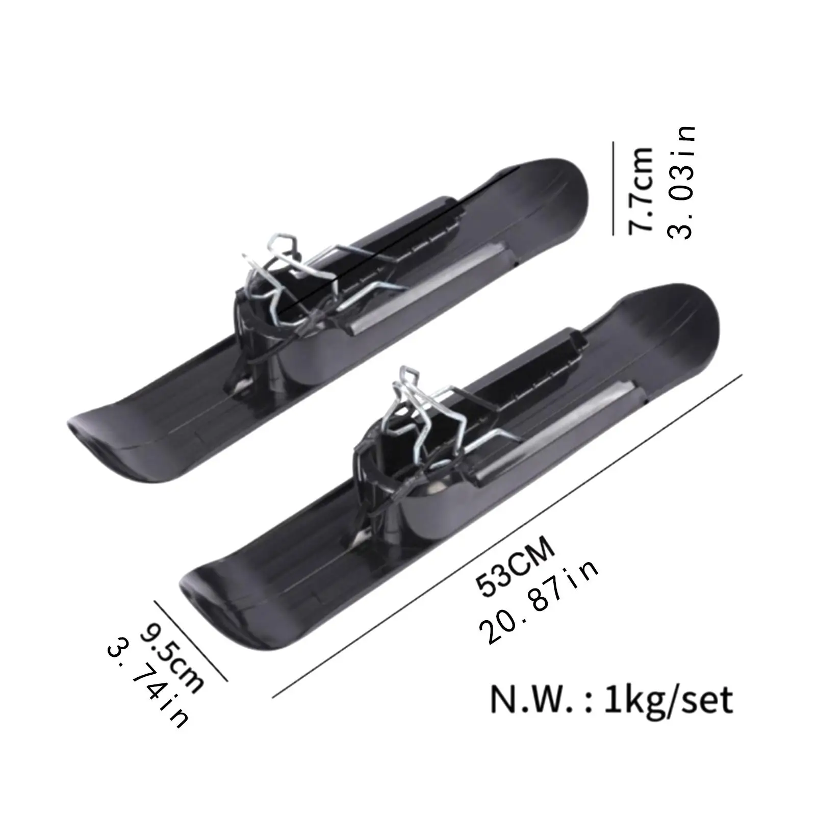 2x Snow Sledge Board Beach Skateboard Winter Snow Sled Scooter Sledge Accessories for Balancing Bike Scooter Disabled Wheelchair