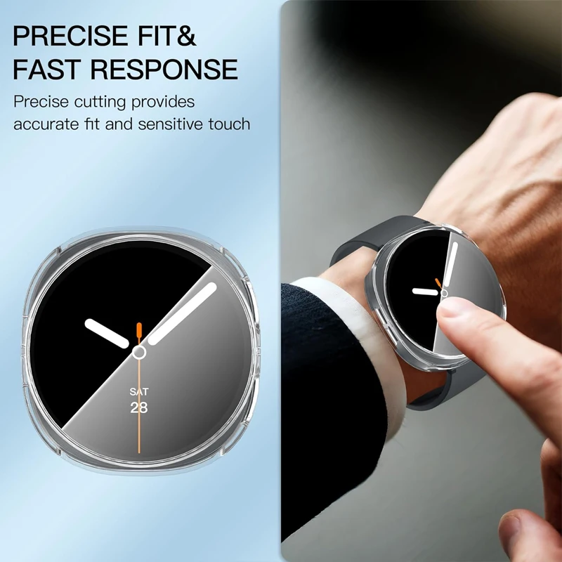 Galaxy Watch 8 Protective Soft TPU Bumper Case with Screen Protector