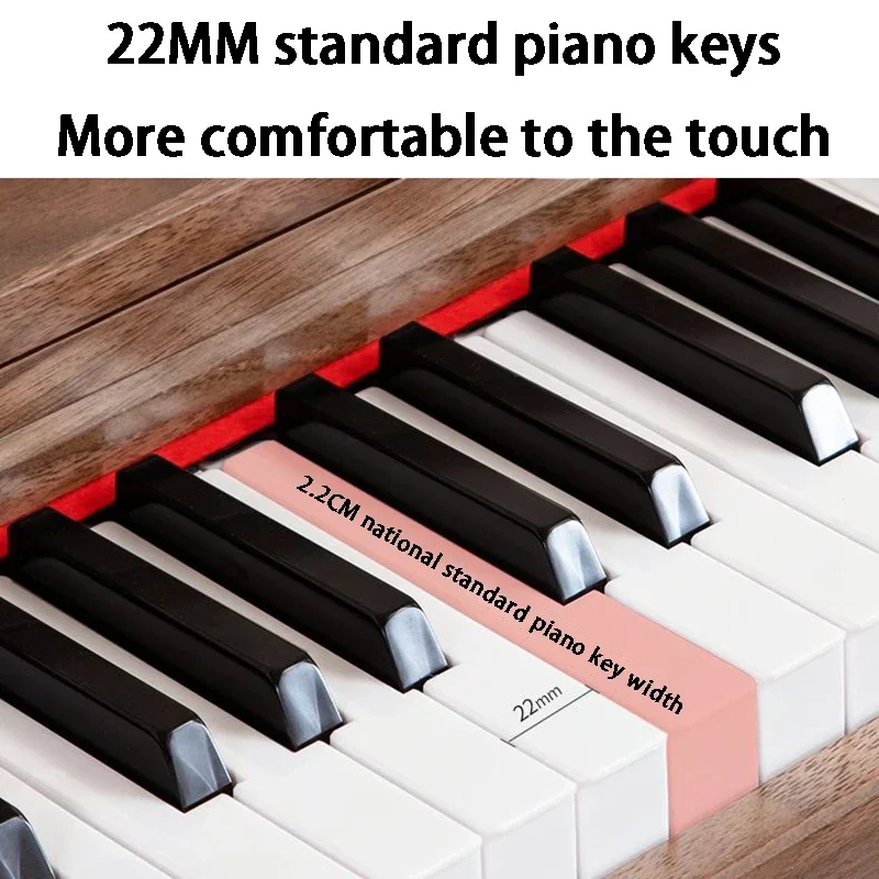 Wooden Electronic Organ Children Beginner Keyboard Instrument 37 Keys Electric Piano Portable Semi Professional Electronic Organ