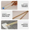 2 Pcs Bamboo Trash Tongs Grabber Clip Tool Collector Garbage Picker Clamp Elderly Litter 4