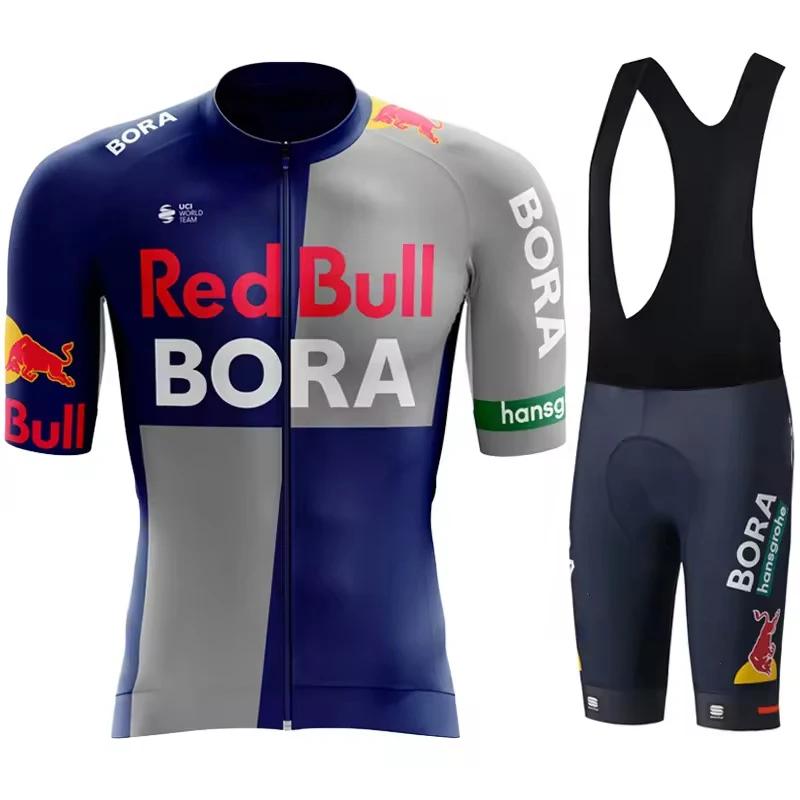 Tricuta Cycling Man Clothes Mtb Red Bull Uniform Men's Jacket Clothing Bike 2024 Summer Jersey Set Sports Wear Outfit Male Bib 3