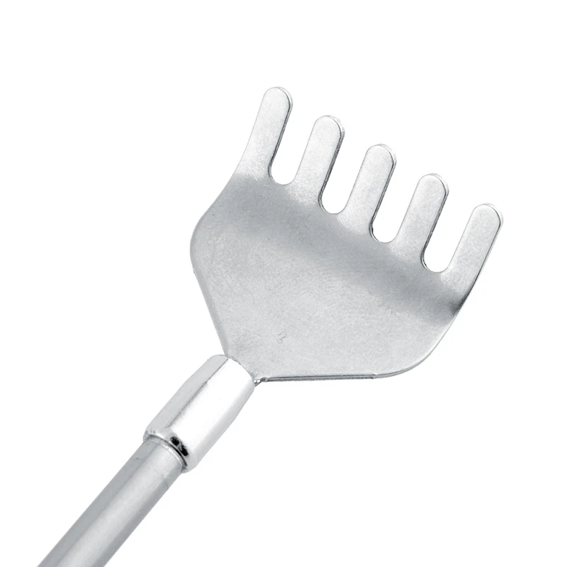 Steel Telescopic Back Scratcher Telescopic Pen Clip Portable Back Scratcher Itch Massage Tool 1pcs