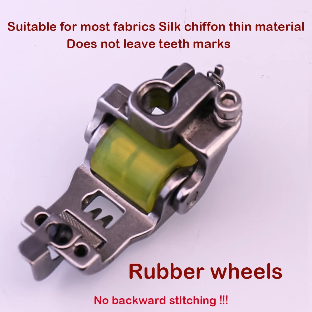 3 바늘 5 스레드 재봉틀 롤러 노루발 5.6 6.4 PEGASUS W500 SIRUBA 이중 바늘 롤러 휠 노루발